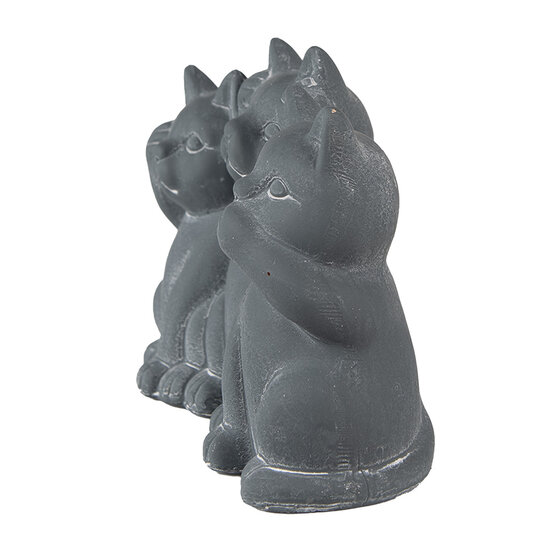 Clayre & Eef | Decoratie Kat Grijs 22x10x16 cm | 6TE0475