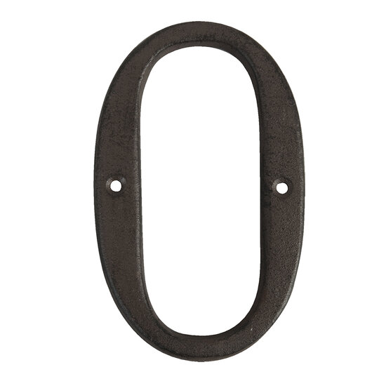Clayre & Eef | IJzeren Letter O Bruin 8x1x13 cm | 6Y0840-O