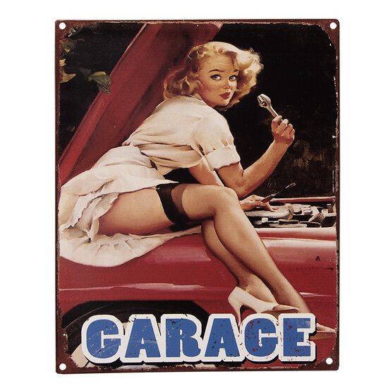 Clayre & Eef | Tekstbord Rood 20x1x25 cm | 6Y5154