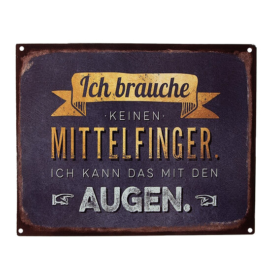 Clayre & Eef | Tekstbord Grijs 25x1x20 cm | 6Y5157