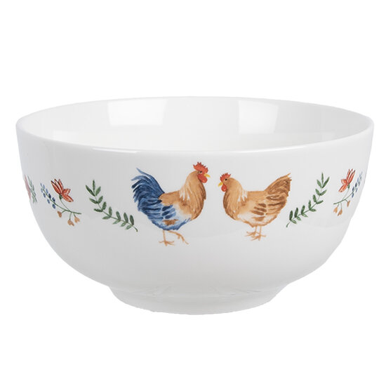 Clayre & Eef | Soepkom Wit ø 14x7 cm / 500 ml | CARYBO
