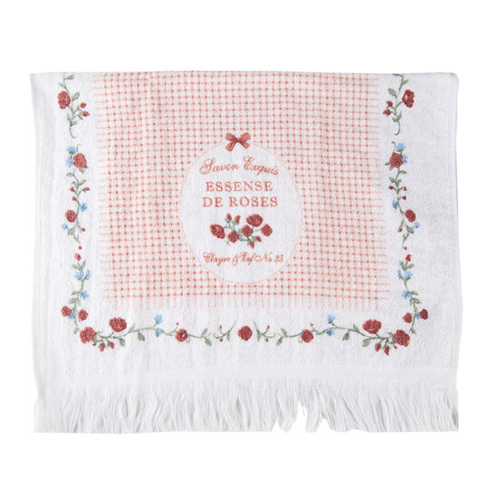 Clayre & Eef | Gastendoekje Wit, Groen, Rood 40x66 cm | CT008