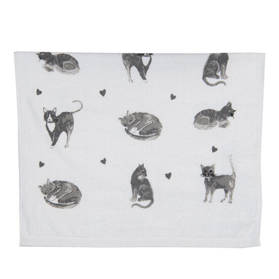 Clayre & Eef | Gastendoekje Grijs, Wit 40x66 cm | CTCAK