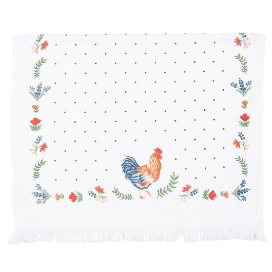 Clayre & Eef | Gastendoekje Wit, Groen, Blauw 40x66 cm | CTCOR
