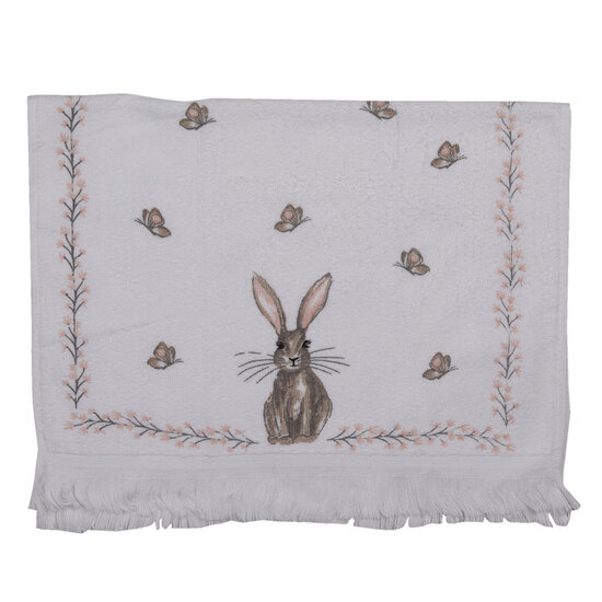 Clayre & Eef | Gastendoekje Wit, Roze, Beige 40x66 cm | CTREB1
