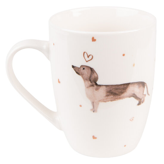 Clayre & Eef | Mok Beige Bruin 12x8x10 cm / 300 ml | DHLMU