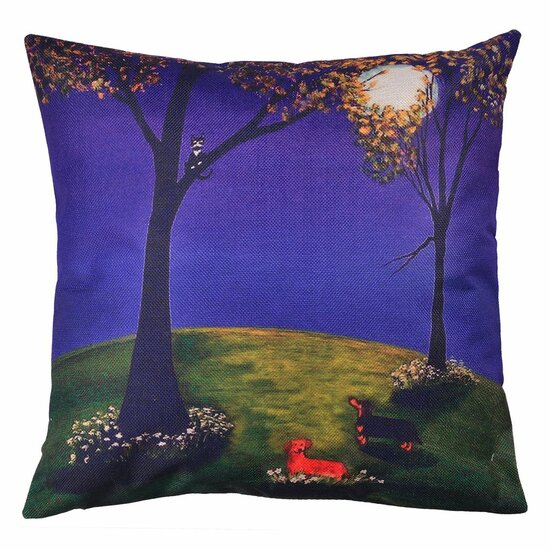 Clayre & Eef | Kussenhoes Blauw, Groen 45x45 cm | KT021.239