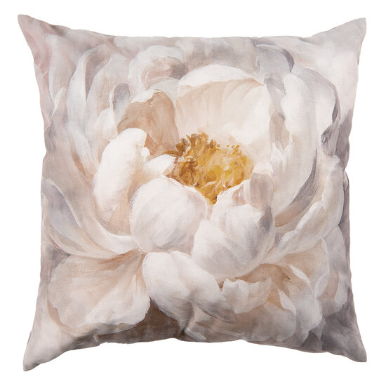 Clayre & Eef | Kussenhoes Wit, Geel 45x45 cm | KT021.293