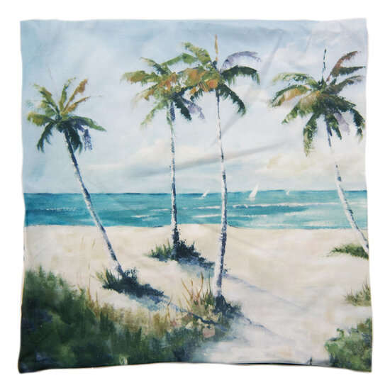 Clayre & Eef | Kussenhoes Blauw, Groen, Beige 45x45 cm | KT021.299