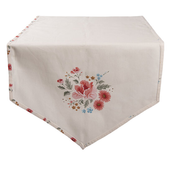 Clayre & Eef | Tafelloper Beige, Groen, Rood 50x160 cm | LRC65