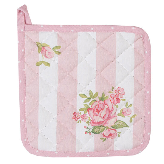 Clayre & Eef | Pannenlap Roze 20x20 cm | SWR45