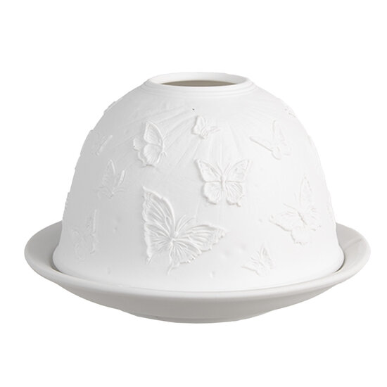 Clayre & Eef | Theelichthouder Wit ø 12x8 cm | 6CE1811