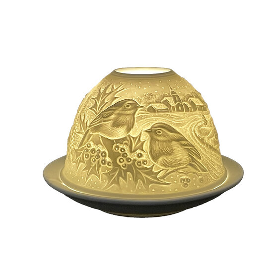 Clayre & Eef | Theelichthouder Wit ø 12x8 cm | 6CE1834