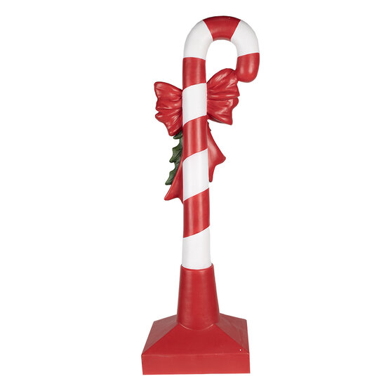 Clayre & Eef | Decoratie zuurstok Rood Wit 35x23x100 cm | 5PR0127