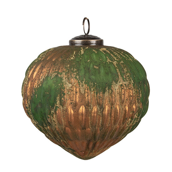 Clayre & Eef | Kerstballen Set van 4 Bruin 27x26x13 cm / ø 15x15 cm | 6GL4509