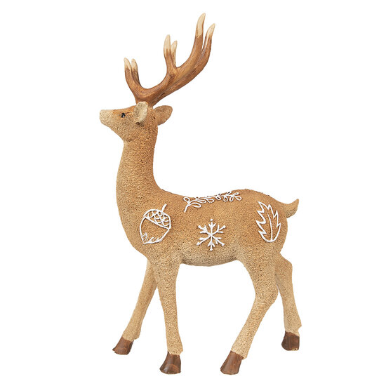 Clayre & Eef | Decoratie Hert Bruin 19x7x30 cm | 6PR4365