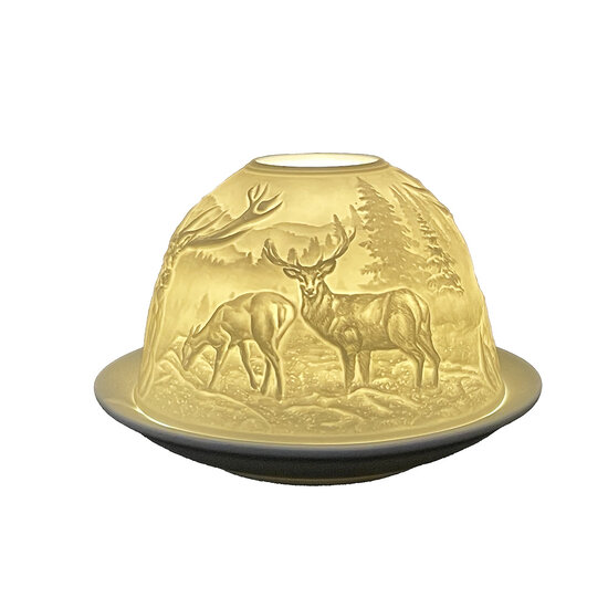 Clayre & Eef | Theelichthouder Wit ø 12x8 cm | 6CE1812