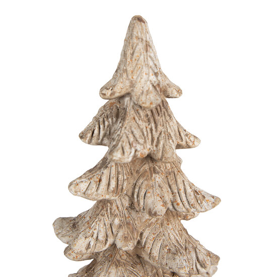 Clayre & Eef | Kerstdecoratie Kerstboom Bruin Wit 19x19x39 cm | 6PR4161