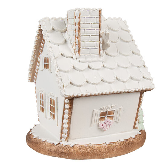 Clayre & Eef | Decoratie Huis met LED Wit 17x16x17 cm / 3xAAA | 6PR4349