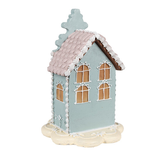 Clayre & Eef | Decoratie Huis Blauw 13x13x20 cm | 6PR4356
