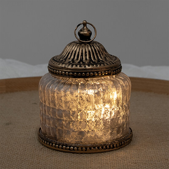 Clayre &amp; Eef   | Decoratie met LED Roze &oslash; 10x13 cm / 2xAAA | 6GL4599