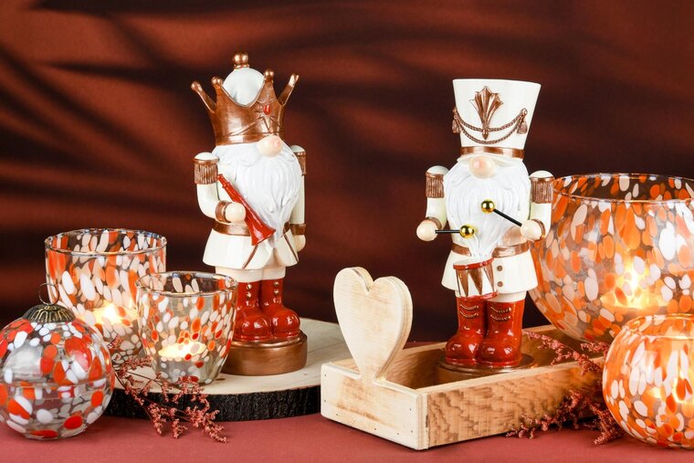 Dekoratief | Kerstbal pot 'Blurred Terra', glas, 10x10x11cm | A248023