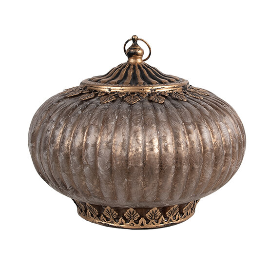 Clayre & Eef | Decoratie met LED Bruin ø 17x14 cm | 6GL4582