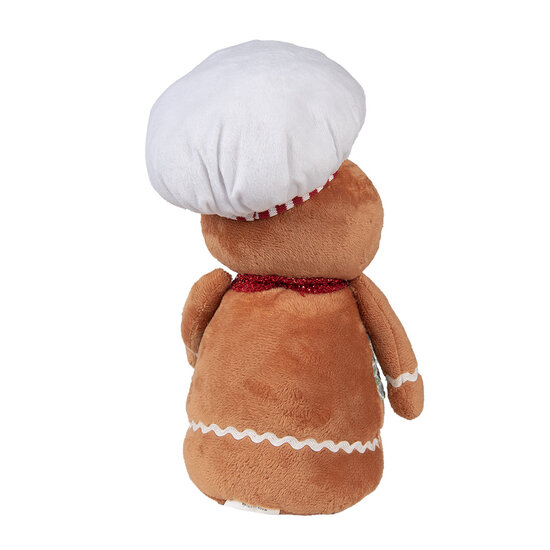 Clayre & Eef | Decoratie peperkoekpop Bruin Wit 19x14x35 cm | 65583