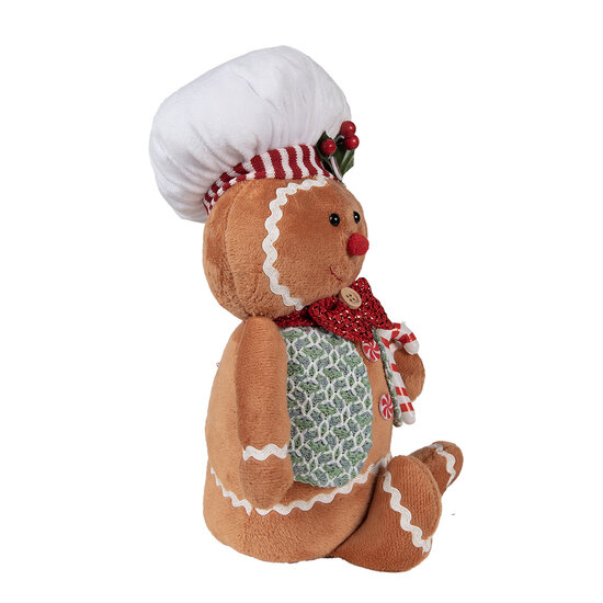 Clayre & Eef | Decoratie peperkoekpop Bruin Wit 19x14x35 cm | 65583
