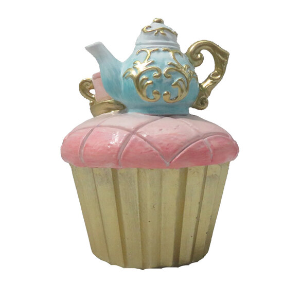 Clayre & Eef | Decoratie gebakje Roze ø 8x11 cm | 6PR4217