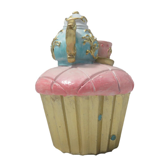 Clayre & Eef | Decoratie gebakje Roze ø 8x11 cm | 6PR4217