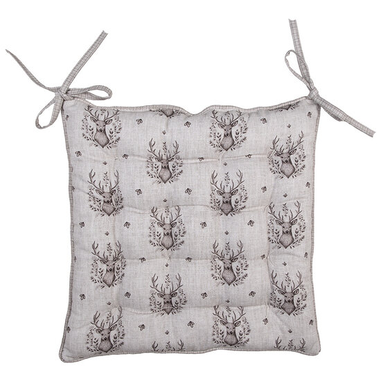 Clayre & Eef | Stoelkussen Foam Beige Bruin 40x40x4 cm | GTW29