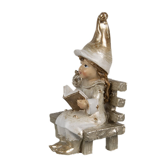 Clayre & Eef | Decoratie Kabouter Beige 6x5x9 cm | 6PR4230
