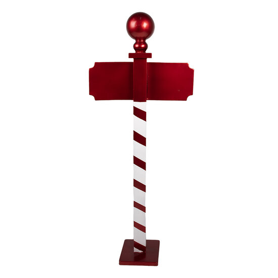 Clayre & Eef | Kerstdecoratie North Pole Rood Wit 46x18x110 cm | 5Y1254