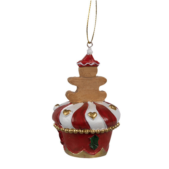 Clayre & Eef | Hanger gebak Rood ø 5x8 cm | 6PR4208