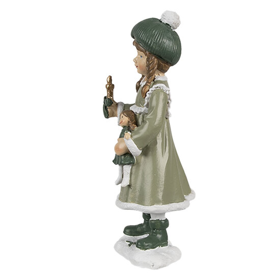 Clayre & Eef | Kerstdecoratie Kind Groen 5x5x13 cm | 6PR4235