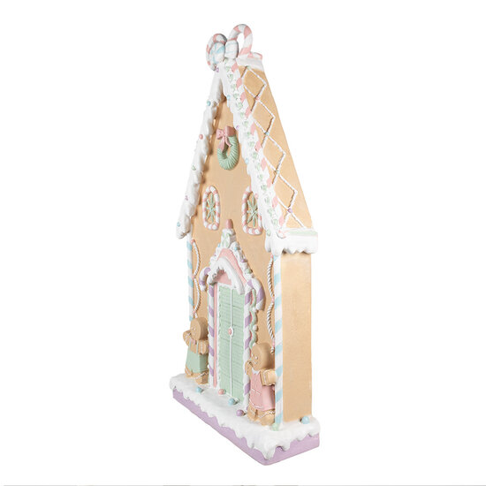 Clayre & Eef | Decoratie Huis Bruin Roze 50x15x93 cm | 5PR0137