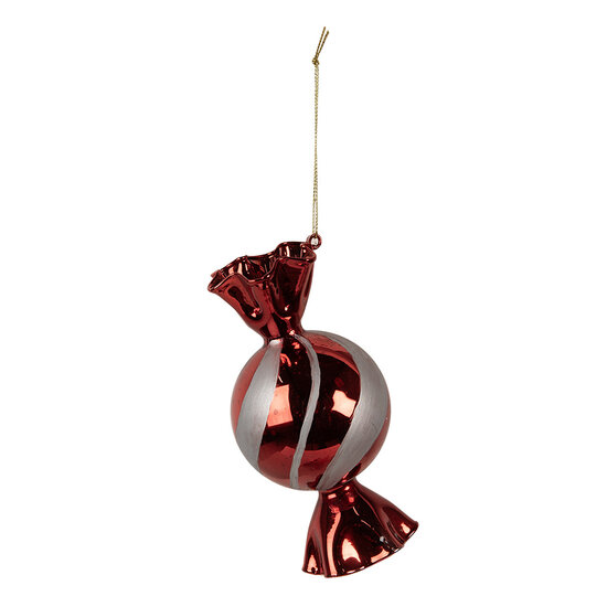 Clayre & Eef | Kerstbal Rood ø 7x13 cm | 6GL4611