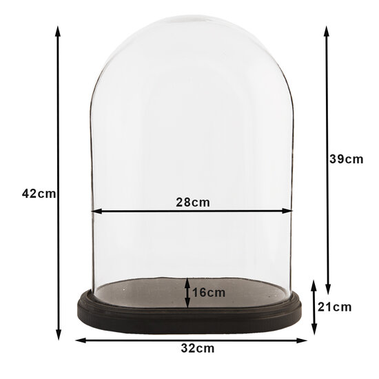 Clayre & Eef | Stolp Transparant 32x21x42 cm | 6GL1267