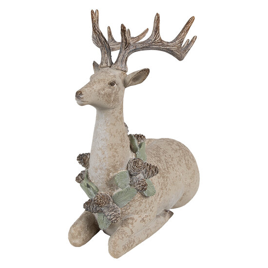 Clayre & Eef | Decoratie hert Bruin 32x16x51 cm | 6PR4286