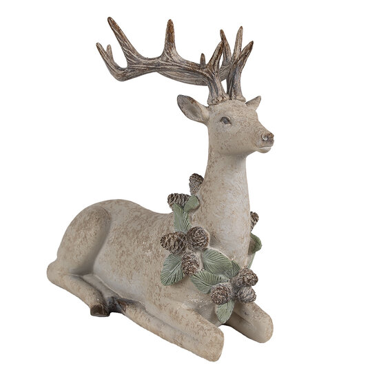 Clayre & Eef | Decoratie hert Bruin 32x16x51 cm | 6PR4286