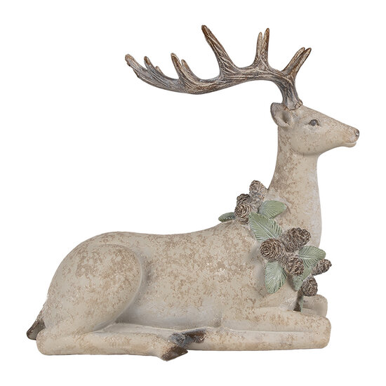 Clayre & Eef | Decoratie hert Bruin 32x16x51 cm | 6PR4286