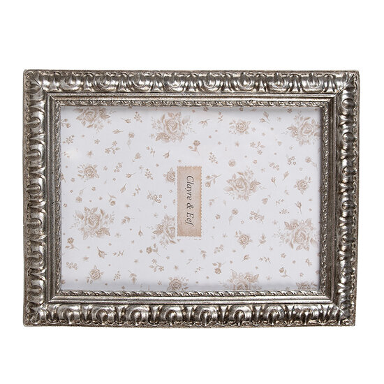 Clayre & Eef | Fotolijst Zilverkleurig 17x2x22 cm / 13x18 cm | 2F1172