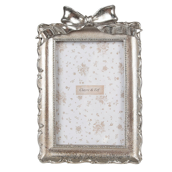 Clayre & Eef | Fotolijst Zilverkleurig 14x3x21 cm / 10x15 cm | 2F1178