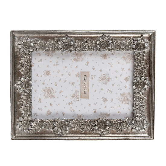 Clayre & Eef | Fotolijst Zilverkleurig 15x2x20 cm / 10x15 cm | 2F1181