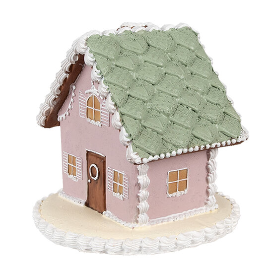 Clayre & Eef | Decoratie Huis Roze 13x13x12 cm | 6PR4355