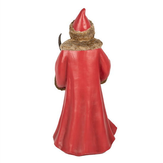 Clayre & Eef | Kerstdecoratie Kerstman Rood Bruin 65x49x122 cm | 5PR0138