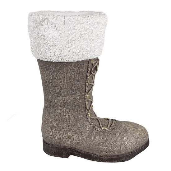 Clayre & Eef | Kerstdecoratie Laars Grijs 37x23x43 cm | 6MG0047