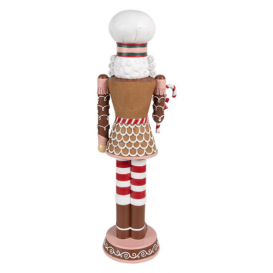 Clayre & Eef | Kerstdecoratie Notenkraker Bruin Roze 15x12x46 cm | 6PR4256