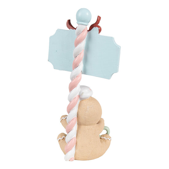 Clayre & Eef | Decoratie Peperkoekpop Beige Groen 13x10x25 cm | 6PR4269